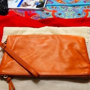 Italian leather Wrislet/ Clutch